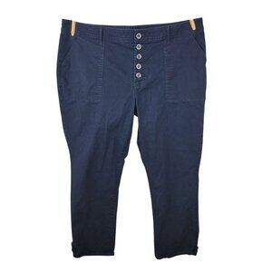 Ana Plus 20W 42 x 26 Ankle Pants Crop Straight Leg 20 Dark Blue Denim Jeans